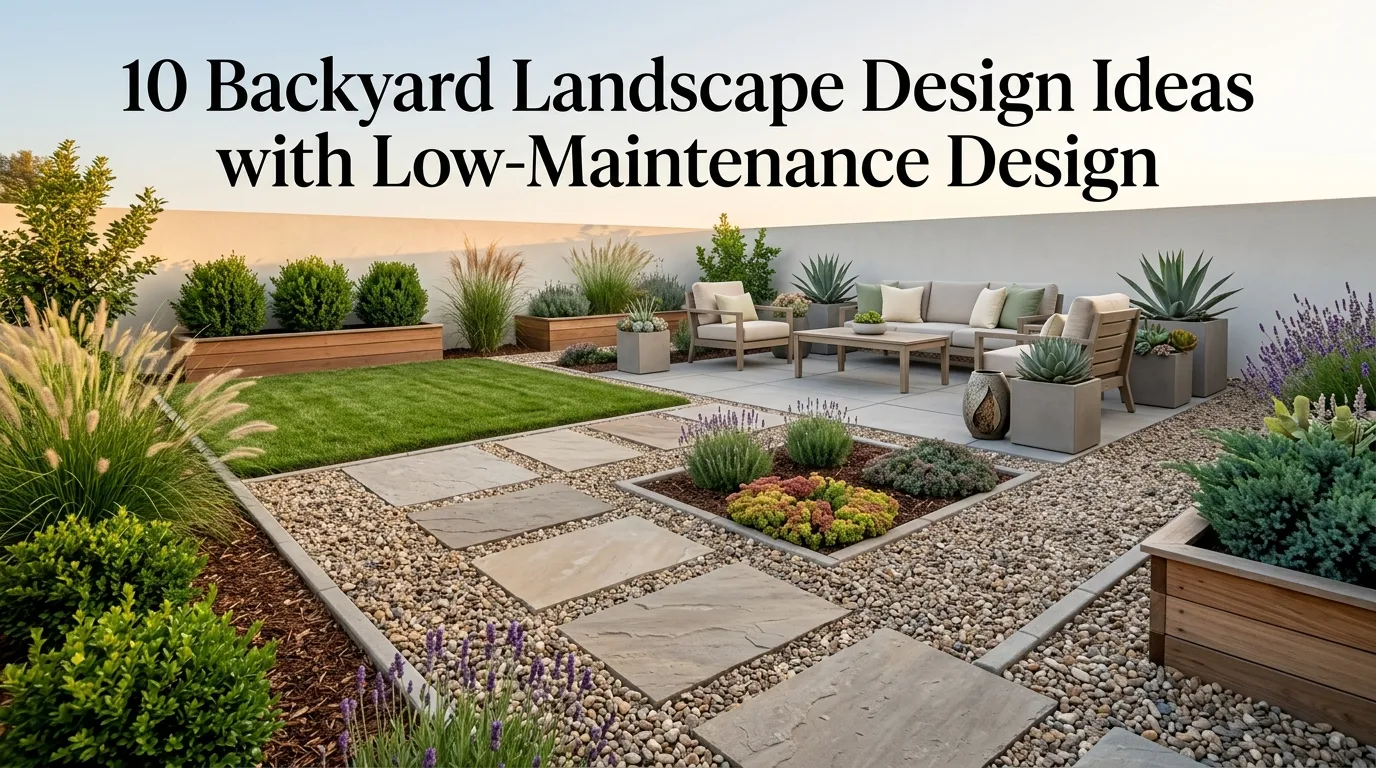 10 Backyard Landscape Design Ideas with Low-Maintenance Design