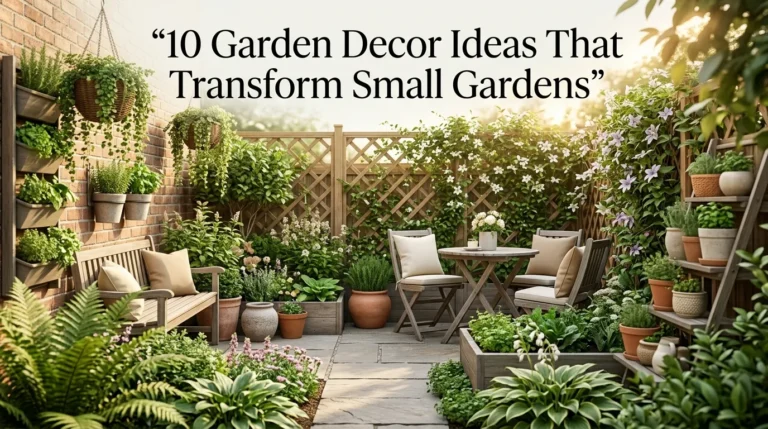 10 Garden Decor Ideas That Transform Small Gardens