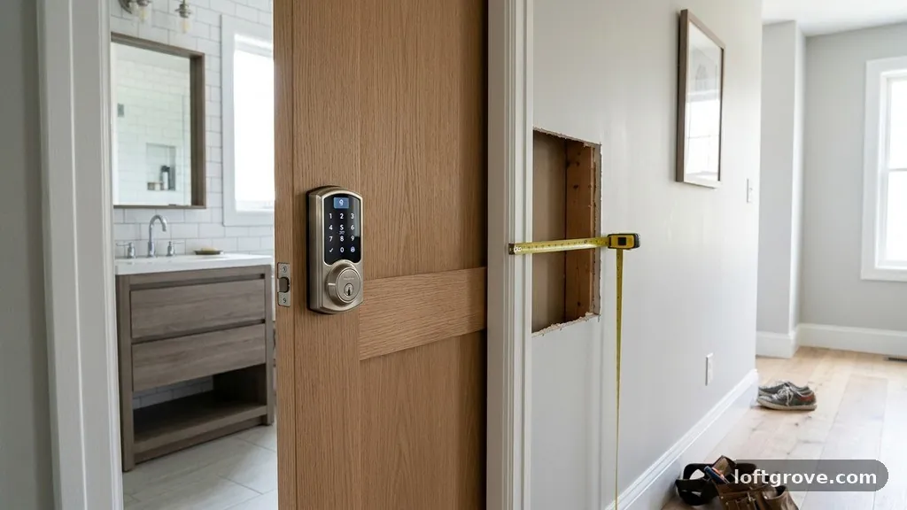 Privacy Needs for Bathrooms and Bedrooms - Digital Keyless Locks for Pocket Doors: Do They Fit Inside the Wall Cavity?