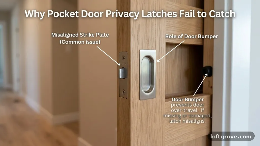 The Role of the Door Bumper - Why Do Pocket Door Privacy Latches Fail to Catch the Strike Plate?