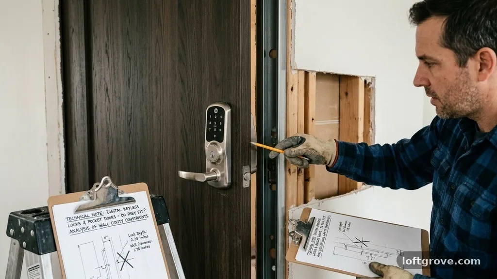 Understanding the Mechanical Constraints of Pocket Doors - Digital Keyless Locks for Pocket Doors: Do They Fit Inside the Wall Cavity?